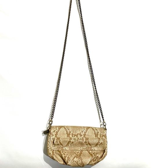 Anthropologie Faux Snake Skin Convertible Bag - Picture 4 of 5